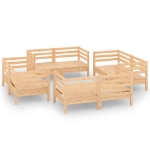 Set Divani da Giardino 8 pz in Legno Massello di Pino