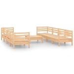 Set Divani da Giardino 9 pz in Legno Massello di Pino