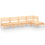 Set Salotto da Giardino 5 pz in Legno Massello di Pino