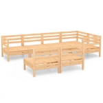 Set Salotto da Giardino 7 pz in Legno Massello di Pino