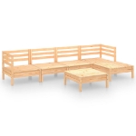 Set Salotto da Giardino 6 pz in Legno Massello di Pino