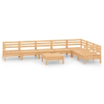 Set Salotto da Giardino 8 pz in Legno Massello di Pino