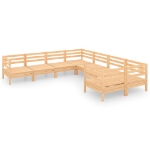 Set Salotto da Giardino 8 pz in Legno Massello di Pino