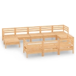 Set Salotto da Giardino 10 pz in Legno Massello di Pino