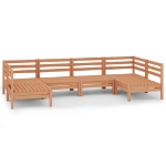 Set Salotto da Giardino 6 pz in Legno Massello di Pino Miele