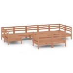 Set Salotto da Giardino 10 pz in Legno Massello di Pino Miele