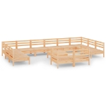 Set Salotto da Giardino 13 pz in Legno Massello di Pino