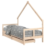 Giroletto Bambini con Cassetti 80x200 cm Legno Massello di Pino