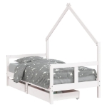 Giroletto Bambini con Cassetti Bianco 80x160 cm Massello Pino