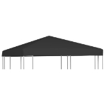 Copertura Superiore per Gazebo 270 g/m² 3x3 m Nera