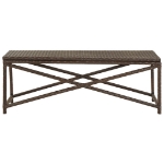 Panchina da Giardino 120 cm in Polyrattan Marrone