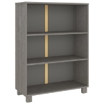 Libreria HAMAR Grigio Chiaro 85x35x112cm Legno Massello di Pino