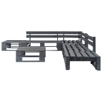 Set Salotto da Giardino 6 pz Pallet in Legno Grigio