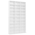 Mobile Porta TV Bianco Lucido 102x16x177,5 cm Legno Multistrato