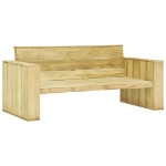 Set Divani da Giardino 2 pz con Cuscini Legno Pino Impregnato