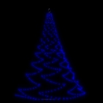 Albero Parete Gancio Metallico 260 LED Blu 3 m Interno Esterno