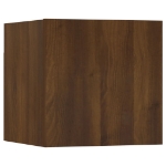 Armadietto TV Montato a Parete Rovere Marrone 30,5x30x30 cm