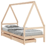 Giroletto Bambini con Cassetti 90x200 cm Legno Massello di Pino