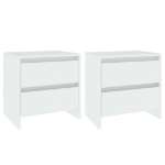 Comodino Bianco 45x34,5x44,5 cm in Legno Ingegnerizzato