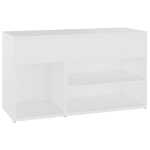 Panca Portascarpe Bianco 103x30x54,5 cm in Truciolato