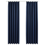 Tende Oscuranti con Ganci 2 pz Blu 140x225 cm