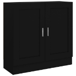 Libreria Nera 82,5x30,5x80 cm in Legno Multistrato