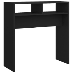 Tavolino Consolle Nero 78x30x80 cm in Legno Multistrato