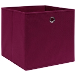 Contenitori 10 pz in Tessuto non Tessuto 28x28x28cm Rosso Scuro