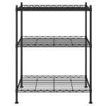 Scaffale a 3 Livelli 60x35x76 cm Nero 150 kg