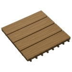 Piastrelle Decking 11pz Goffrature WPC 30x30 cm 1 mq Color Teak