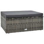 Set Divani da Giardino 5 pz con Cuscini in Polyrattan Grigio