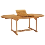 Set da Pranzo da Giardino 7 pz in Legno Massello di Teak