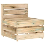 Set Salotto da Giardino 10 pz in Legno di Pino Impregnato Verde