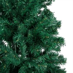 Albero di Natale Preilluminato con Palline Verde 150 cm PVC