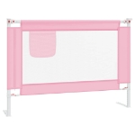 Sponda Letto di Sicurezza per Bambini Rosa 90x25 cm in Tessuto