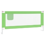 Sponda Letto di Sicurezza per Bambini Verde 200x25 cm Tessuto