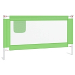 Sponda Letto di Sicurezza per Bambini Verde 150x25 cm Tessuto