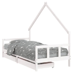 Giroletto Bambini con Cassetti Bianco 90x190 cm Massello Pino