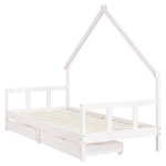 Giroletto Bambini con Cassetti Bianco 90x190 cm Massello Pino