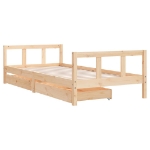 Giroletto Bambini con Cassetti 90x200 cm Legno Massello di Pino