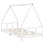 Giroletto per Bambini Bianco 90x200cm in Legno Massello di Pino