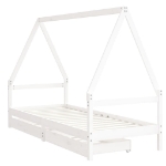 Giroletto Bambini con Cassetti Bianco 90x190 cm Massello Pino