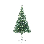 Albero Natale Artificiale con LED e Palline 180 cm 564 Rami