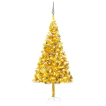 Set Albero Natale Artificiale con LED e Palline Oro 180 cm PET