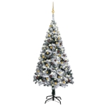 Set Albero Natale Artificiale con LED e Palline Verde 180cm PVC