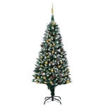 Set Albero Natale Artificiale con LED Palline e Pigne 210 cm