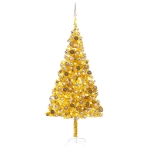 Set Albero Natale Artificiale con LED Palline Oro 210 cm PET