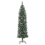 Albero di Natale Artificiale Sottile con Base 180 cm PVC