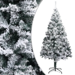 Albero Natale Artificiale con LED Palline e Neve 300 cm Verde