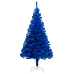 Set Albero Natale Artificiale con LED e Palline Blu 180 cm PVC